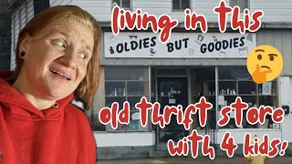 LIVING IN AN OLD THRIFT STORE WITH MY FOUR KIDS 🤫🤯🥶 WHAT IT REALLY LOOKS LIKE INSIDE / UPDATED TOUR