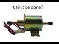 Lawn Tractor Electric Fuel Pump Upgrade