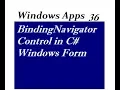 BindingNavigator Control in C Windows Form