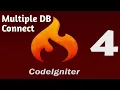 Multiple database connection in Codeigniter Part Codeigniter 4 tutorial in Hindi