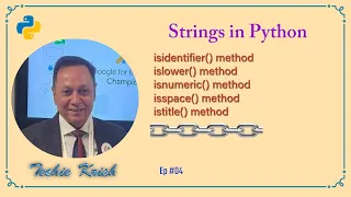 isidentifier islower isnumeric ispace istitle methods in Python Strings for CBSE