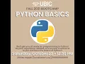 UBIC UCSD Lesson 2 PART ONE Python Basics
