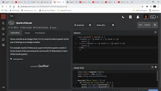 My very first Kata on Codewars com Quarter of the Year Javascript