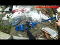 power scooter Razor E95 - close-up look for a new battery how to kick start the motor by hand