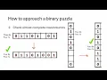 How to Solve a Binary Puzzle with Tips