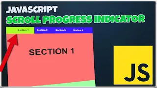 JavaScript SCROLL Progress Bar INDICATOR Tutorial Full JS Tutorial
