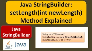 Java StringBuilder setLength int newLength Method Explained Java Tutorial