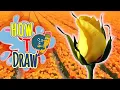 How to Draw Roses Step by Step COLORING PAGE PRINTABLE Easy Things to DRAW DrawingwithKIDS