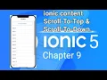 ionic 5 tutorials ionic 5 content viewchild scroll to top and scroll to bottom chapter 9
