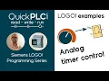 LOGO Analog timer control Siemens PLC programming