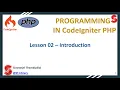 CodeIgniter PHP Lesson 02 - Introduction ST-Library