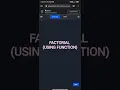 FACTORIAL USING FUNCTION IN PYTHON Mohamed Riyaz