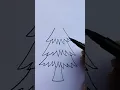 How to Draw a Pine Tree Step by Step ll Easy Line Drawing ll