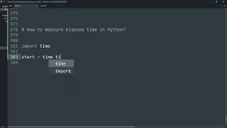 How to measure elapsed time in Python