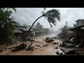 Download Lagu De kracht van hevige regenval en harde wind. Reizen in de regen op het platteland van Indonesië