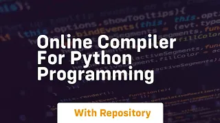 online compiler for python programming