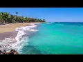 Dominican Beach with Waves Rolling - Natural Background With Ocean Sounds