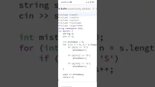 Mars Exploration in hackerrank using Cpp