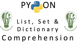 12 Python Tutorial for Beginners Comprehension in Python List Set Dictionary