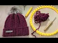 EASY LoOM KNIT Hat Step by Step for Beginners Rib Stitch Strickring Gorro Telar Tricotin