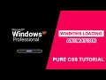 Windows xp Loading Animation Using CSS - Pure CSS Animation Tutorial