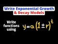 Writing Exponential Growth and Decay Models Word Problems Eat Pi