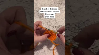 How to do a Half Double Crochet Decrease c dec crochet tutorial