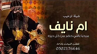 شيلة ترحيبيه باسم ام العريس ام نايف جديد 2024 مرحبا باللي حضر من كل ديره شيلات ترحيب بالضيوف 