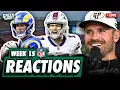 Bills Comeback AGAIN, Rams Are Automatic + Mahomes’ \u0026 Micah Parsons’ Injuries | NFL WK15 Reactions