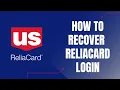 Forgot User Name - US Bank ReliaCard Recover Login