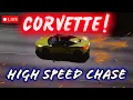Breaking Corvette High-Speed Pursuit on CA-91 Freeway - Anaheim CHP Chase Live