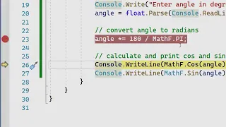 c Debugging a Console App