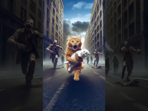 fight for children (zombie cat) #cute #cat