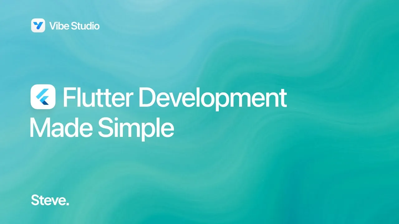 Steve - AI for Business — Vibe Studio — AI Engineering for Flutter Projects (YouTube video ad)
