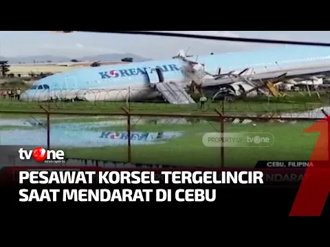Akibat Cuaca Buruk, Pesawat Korean Air Tergelincir saat Mendarat
