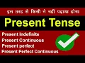 Present Tense in hindi Present Simple Present Continuous Present Perfect Perfect Continuous
