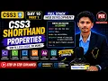 Full Stack Web Development CSS3 Shorthand Properties CSS Shorthand Tutorial Day 10 Hindi