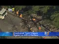 Overturned Truck Triggers Sigalert On 405 In Gardena