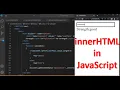 innerHTML in JavaScript DOM Methods JavaScript Tutorial in Hindi Part 48
