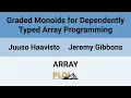 ARRAY 26 Graded Monoids for Dependently Typed Array Programming