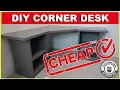 How to Make a DIY CORNER DESK on a BUDGET - DAD HACK