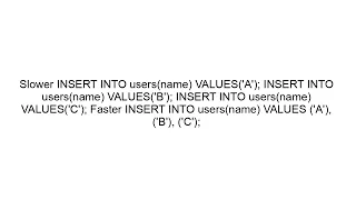 How to Improve SQLite INSERT Performance Fast Bulk Inserts
