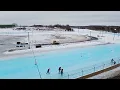 View from above of the Skating at Woodstock NB Ice Oval