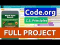 Code org Performance Task Prep Tutorial Sample Project Example App Written Response Walk-Through