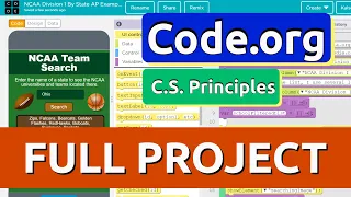 Code org Performance Task Prep Tutorial Sample Project Example App Written Response Walk-Through