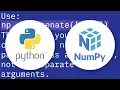 Concatenating two one-dimensional NumPy arrays