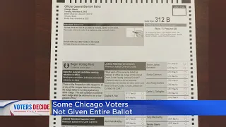 Illinois Election Some Chicago voters not given entire ballot