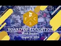 Forsyth County Schools Board of Education Work Session August 11 2026