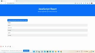Remove duplicates from an Array in Reactjs JavaScript