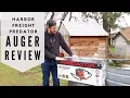 HARBOR FREIGHT PREDATOR AUGER REVIEW UNBOXING DEMONSTRATION